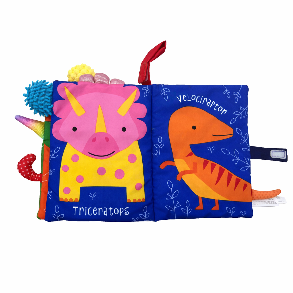 Custom baby cloth book dinosaur soft activity book