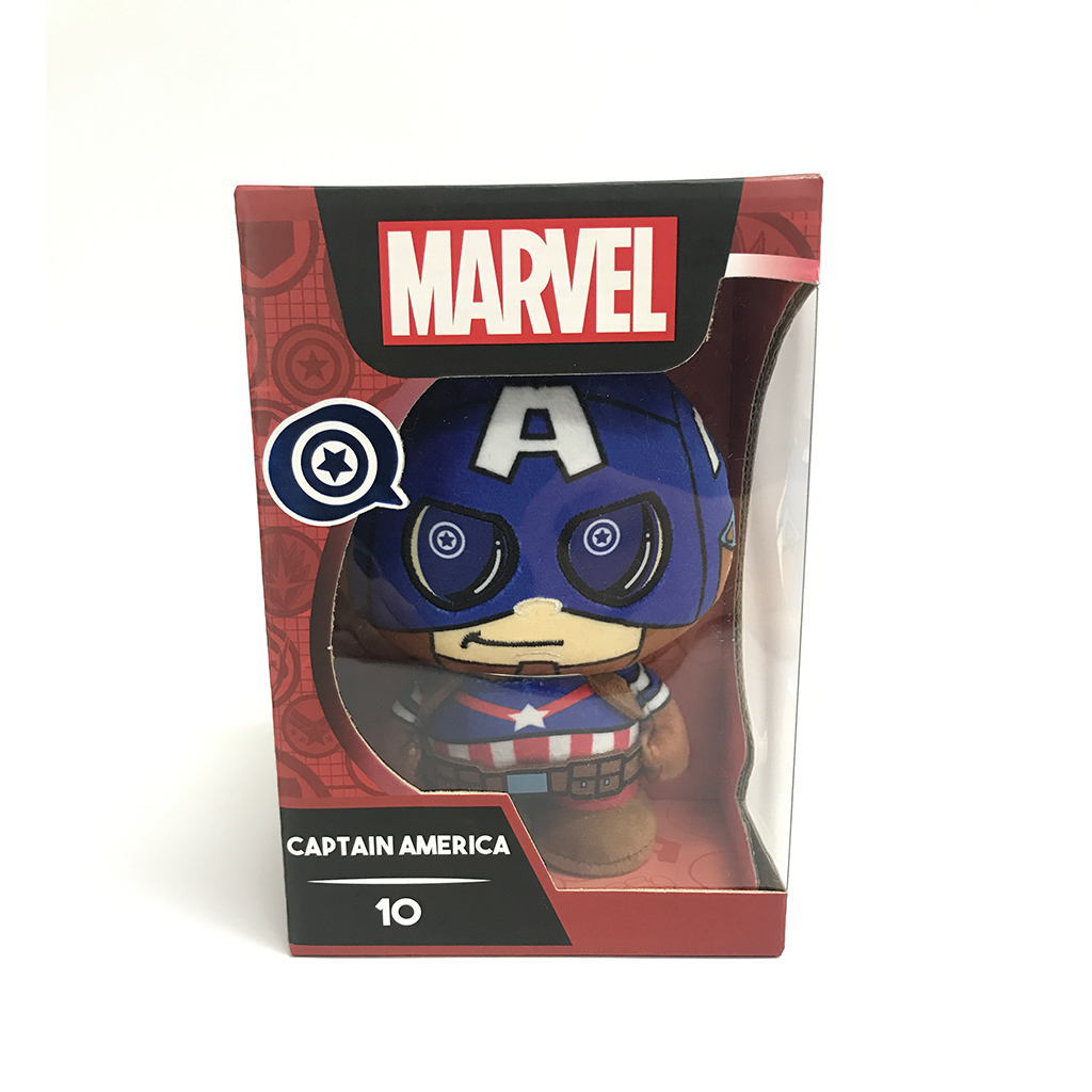 custom character plush sample with retail packaging