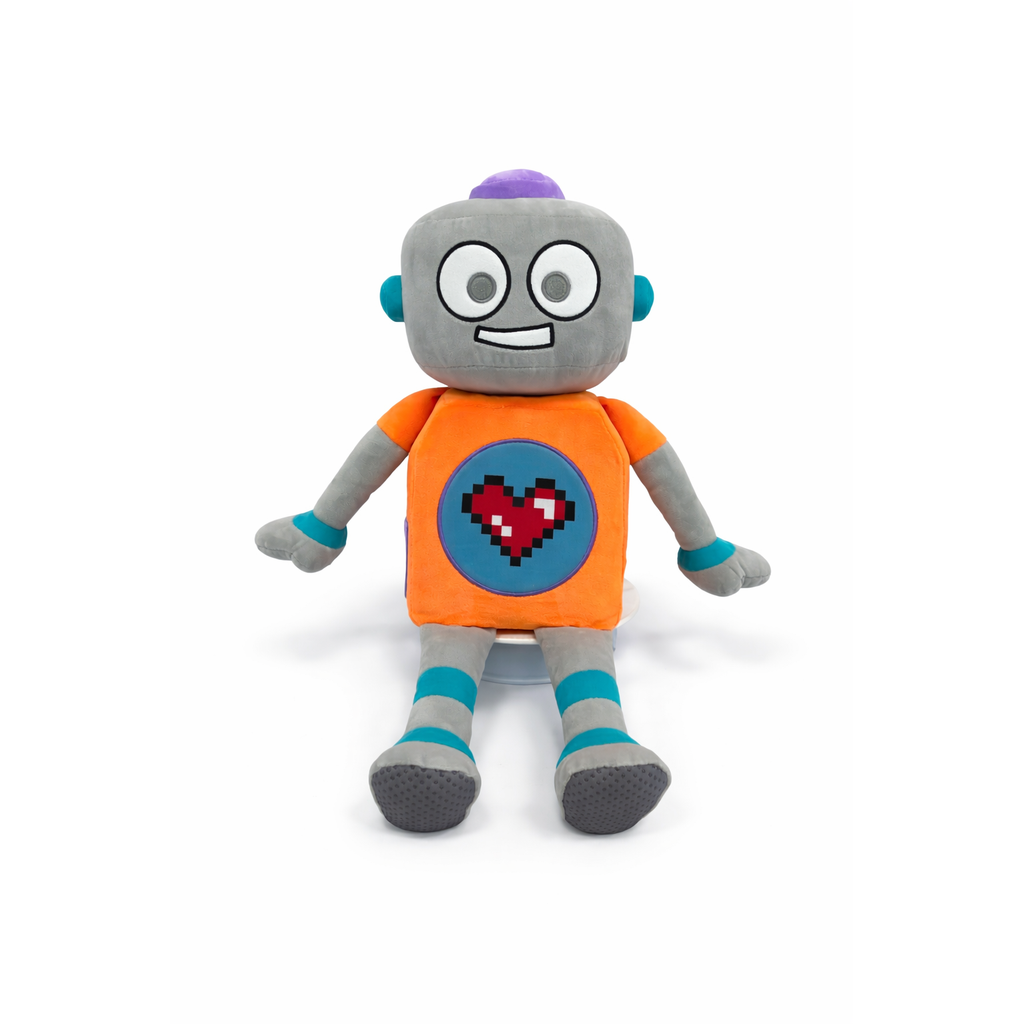 custom robot mascot plush toy sample