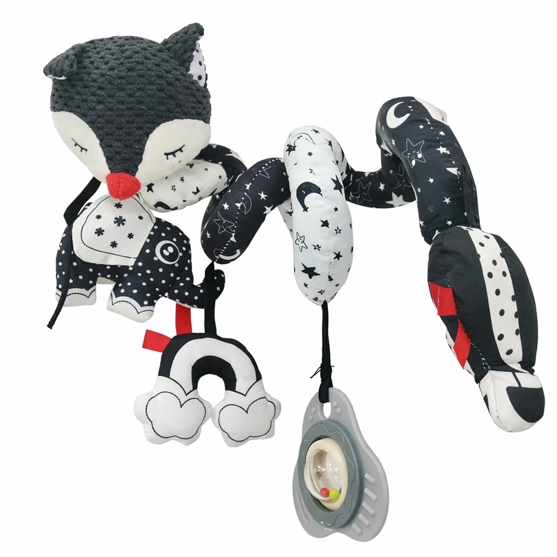 Custom Baby Spiral Crib Toy Fox with Sensory Accessories