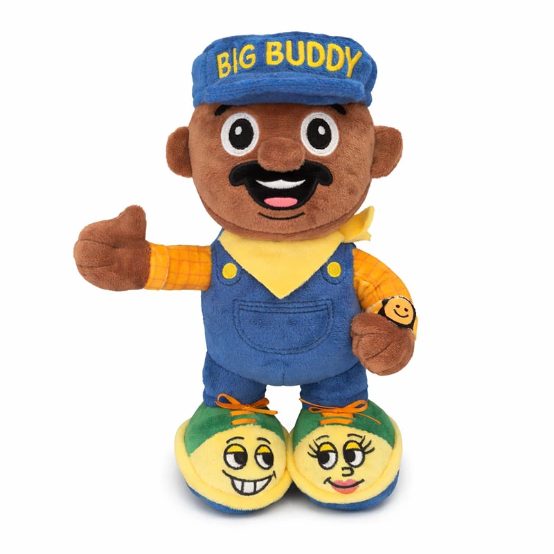 custom character plush doll with embroidery hat and shoes