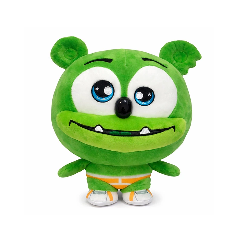 custom green mascot plush toy sample